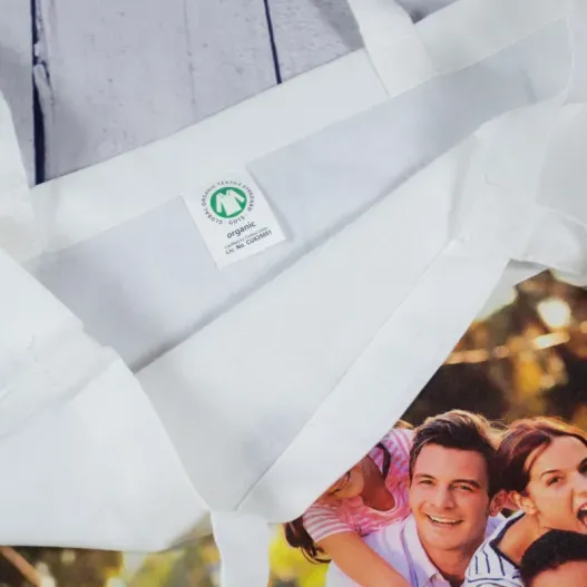 Bolsa tote bag personalizada con foto (Detalle de presentación)