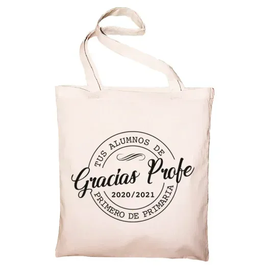 Bolsa tote BIO personalizada 'Gracias profe' (Idea de regalo original)