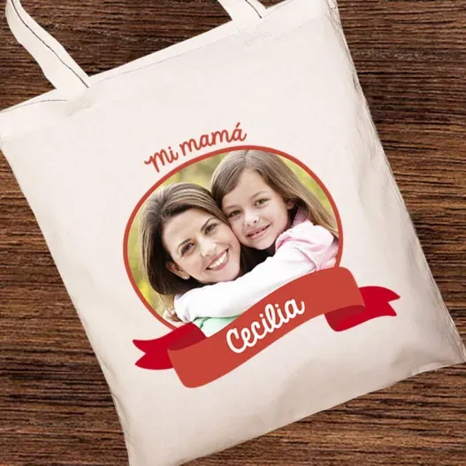 Bolsa tote personalizada con foto
