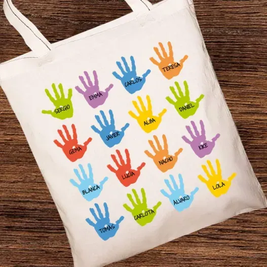 Bolsa tote personalizada 'Dejas huella' BIO (Vista alternativa)