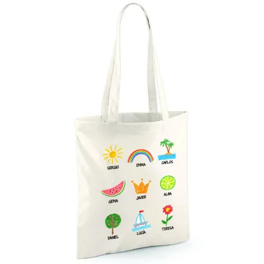 Bolsa tote personalizada 'Dibujos' BIO (Idea de regalo original)