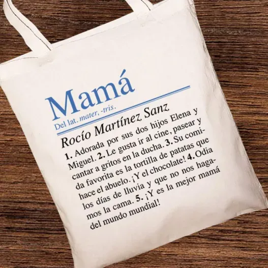 Bolsa tote personalizada para mam&aacute; (Idea de regalo original)