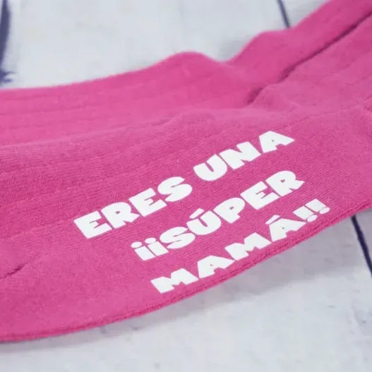 Calcetines divertidos personalizados para mam&aacute; (Detalle de presentación)
