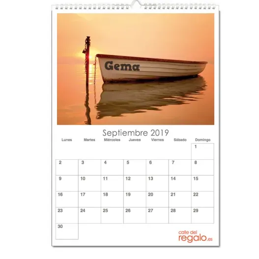 Calendario Cumplea&ntilde;os personalizado (Detalle de presentación)