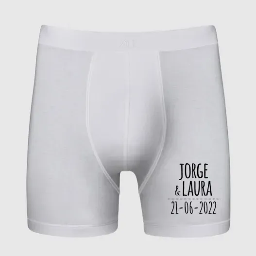 Calzoncillo BIO personalizado con nombres (Vista alternativa)