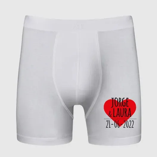 Calzoncillo BIO personalizado 'Enamorado' (Vista alternativa)
