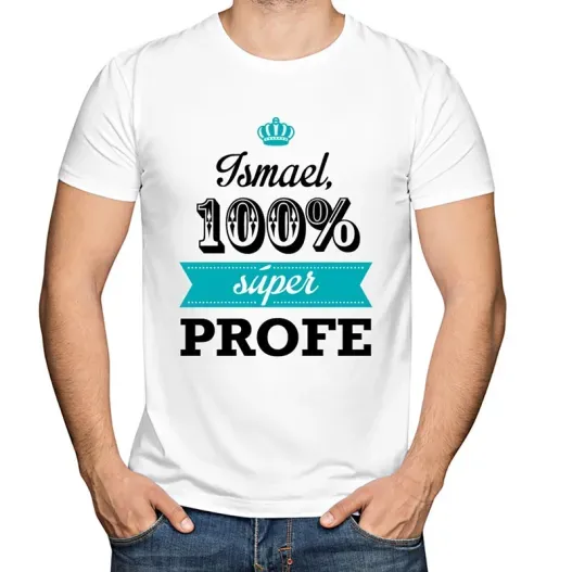 Camiseta 100% SuperProfe personalizada (Foto de catálogo)
