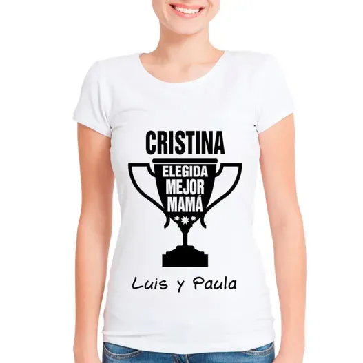 Camiseta a la mejor mam&aacute; personalizada (Idea de regalo original)