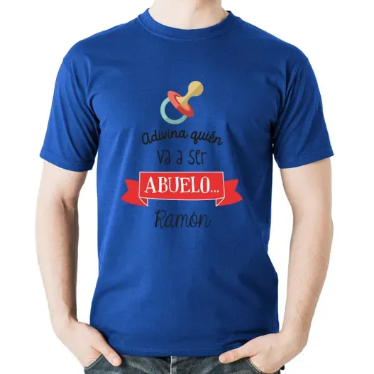 Camiseta "Adivina quien va a ser abuelo" (Detalle de presentación)
