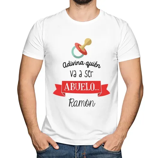 Camiseta "Adivina quien va a ser abuelo" (Idea de regalo original)