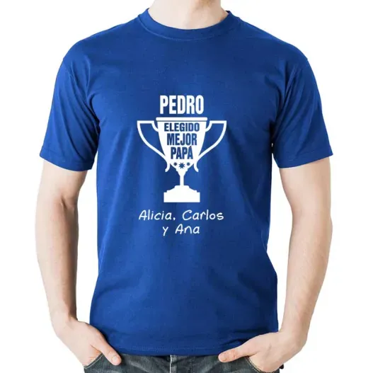 Camiseta al mejor pap&aacute; personalizada (Idea de regalo original)