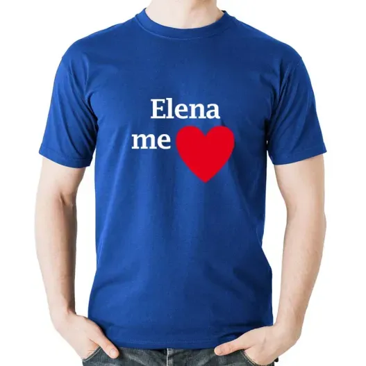 Camiseta enamorado personalizada (Detalle de presentación)