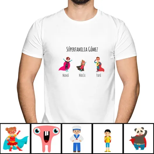 Camiseta BIO familias personalizada