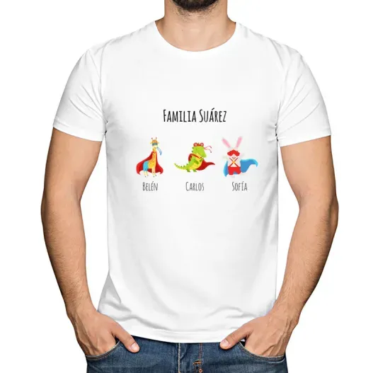 Camiseta BIO familias personalizada (Idea de regalo original)