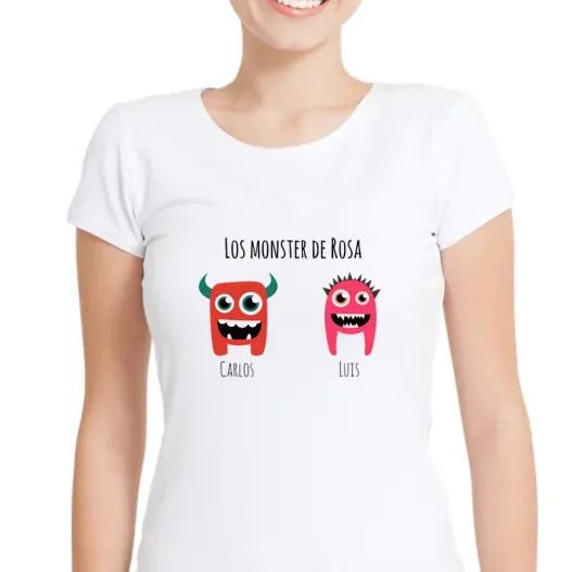 Camiseta familias personalizado para mujer (Idea de regalo original)