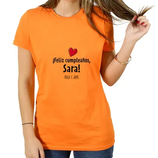 Camiseta feliz cumplea&ntilde;os mujer (Idea de regalo original)