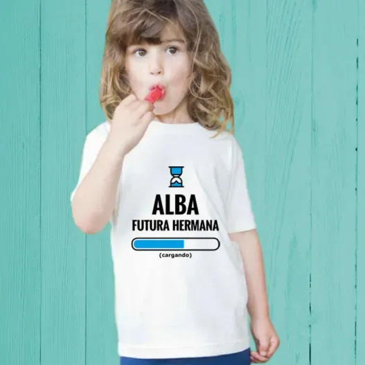 Camiseta futuro hermano o hermana personalizada