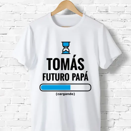 Camiseta futuro pap&aacute; personalizada (Vista alternativa)