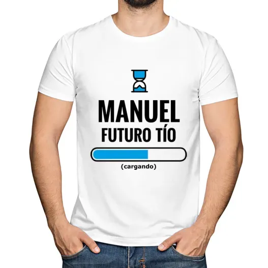 Camiseta futuro t&iacute;o personalizada (Detalle de presentación)