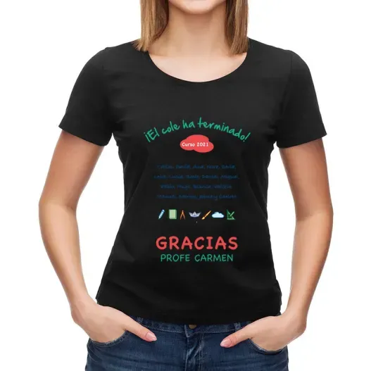 Camiseta Gracias Profe personalizada (Foto de catálogo)
