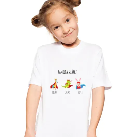 Camiseta infantil 'Familias' personalizada (Vista alternativa)