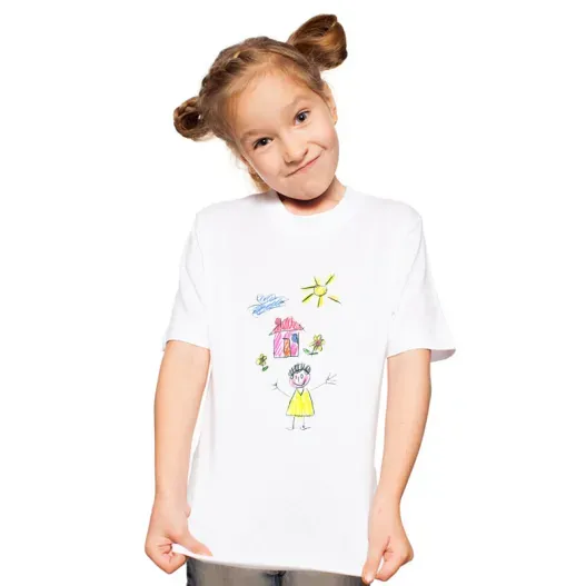 Camiseta infantil personalizada con el dibujo de tu hijo (Vista alternativa)