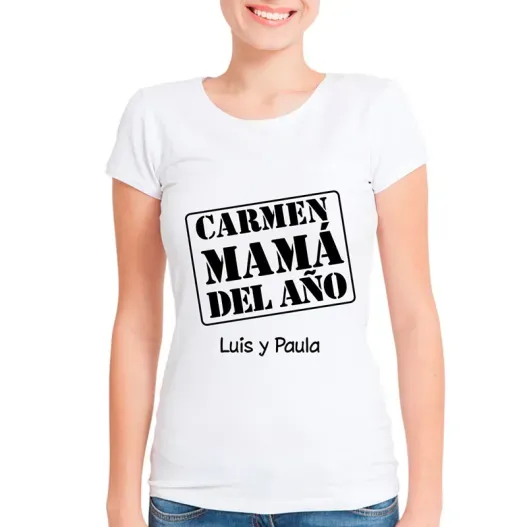 Camiseta mam&aacute; del a&ntilde;o personalizada (Vista alternativa)