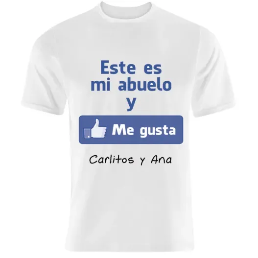 Camiseta me gusta mi abuelo personalizada (Vista alternativa)
