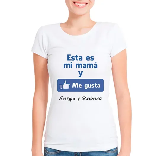 Camiseta me gusta mi mam&aacute; personalizada