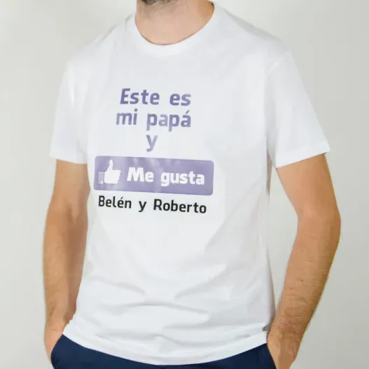 Camiseta me gusta mi pap&aacute; personalizada (Foto de catálogo)