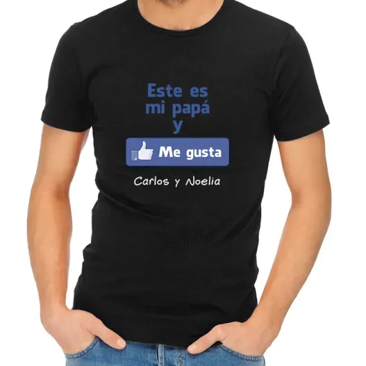 Camiseta me gusta mi pap&aacute; personalizada