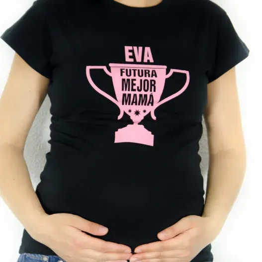 Camiseta mejor futura mam&aacute; personalizada