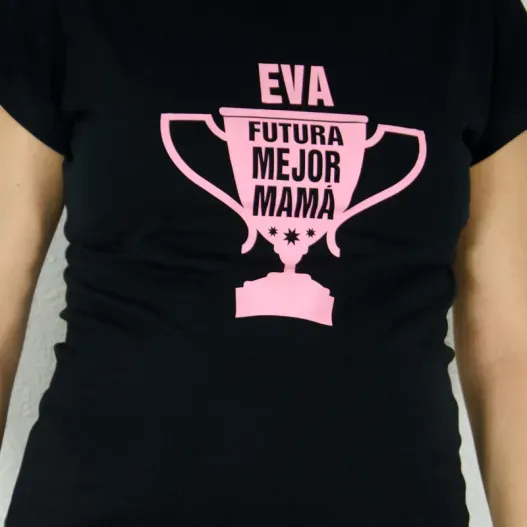 Camiseta mejor futura mam&aacute; personalizada (Idea de regalo original)