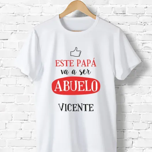 Camiseta para anunciar embarazo al abuelo (Foto de catálogo)