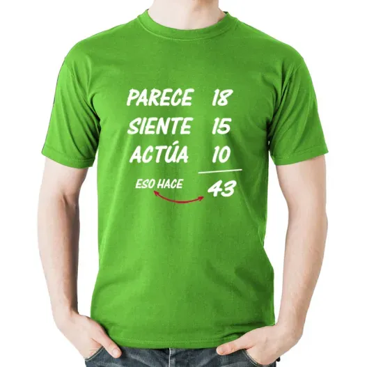 Camiseta para cumplea&ntilde;os personalizada (Detalle de presentación)