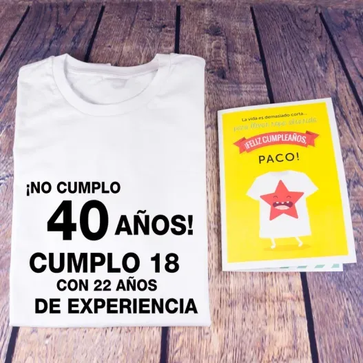 Camiseta para hombre personalizada 'Cumplea&ntilde;os' (Vista alternativa)
