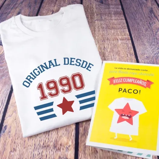 Camiseta para hombre personalizada 'Cumplea&ntilde;os'