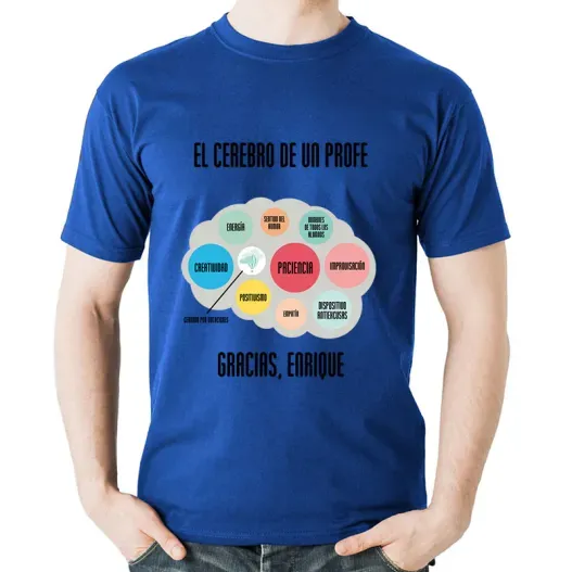 Camiseta para profesores El cerebro de un profe (Idea de regalo original)