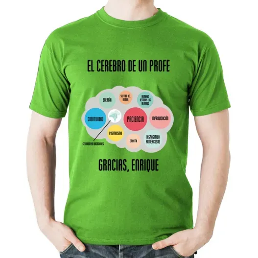 Camiseta para profesores El cerebro de un profe (Vista alternativa)