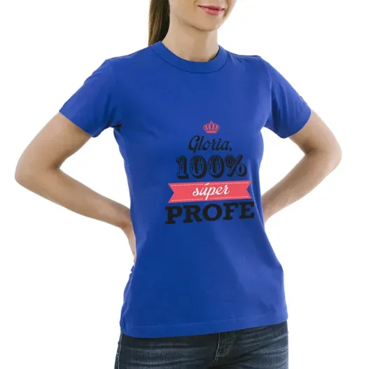 Camiseta personalizada 100% SuperProfe (Idea de regalo original)