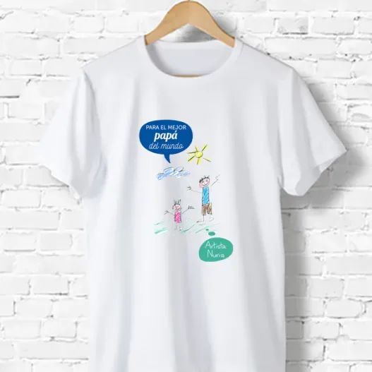Camiseta personalizada con dibujo de tu hijo (Idea de regalo original)