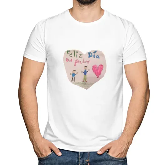 Camiseta BIO personalizada con el dibujo de tu hijo (Vista alternativa)