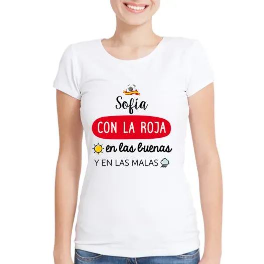 Camiseta personalizada con la roja (Idea de regalo original)