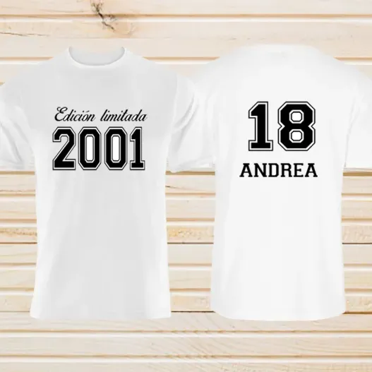 Camiseta personalizada cumplea&ntilde;os