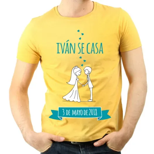 Camiseta personalizada despedida de solteros (Detalle de presentación)