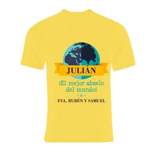 Camiseta personalizada El mejor abuelo del mundo (Idea de regalo original)