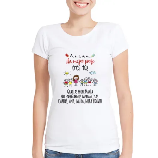 Camiseta personalizada 'El mejor profe eres t&uacute;' (Idea de regalo original)
