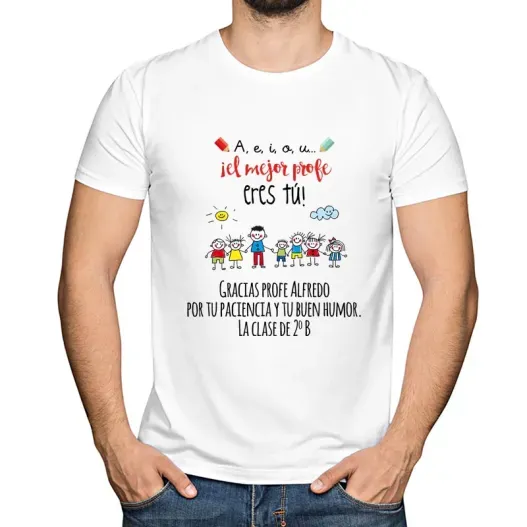 Camiseta personalizada 'El mejor profe eres t&uacute;' (Vista alternativa)