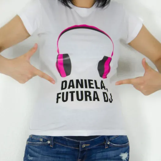 Camiseta personalizada futura dj (Idea de regalo original)