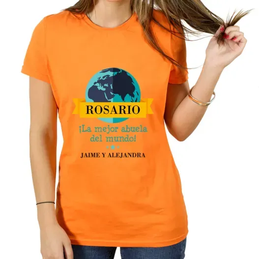 Camiseta personalizada La mejor abuela del mundo (Idea de regalo original)